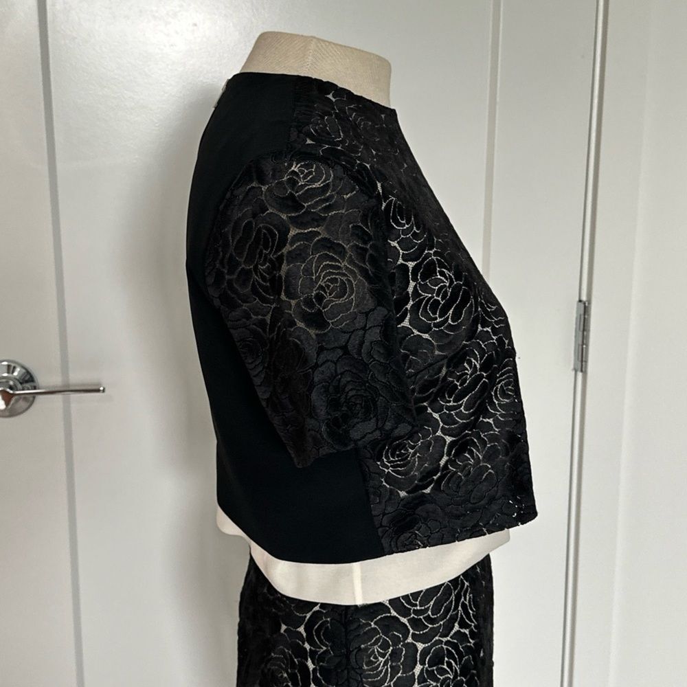 A.L.C. ALC Thompson Black Lace Overlay Pencil Skirt & Top Set Womans Sz 2 - Picture 8 of 16